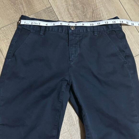 FRAME Le Crop Mini Boot Carbon Blue Chino Pants Size 26 - Picture 11 of 12